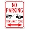 Signmission No Parking Tow-Away Zone with Bidirectional Arrow Rust Proof Parking, A-1824-23608 A-1824-23608 - alternate 1